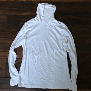 LANDS END white turtleneck M soft stretch warm
